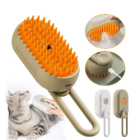 3in1 Pet Steam Grooming Brush Cat Hair Remover Dog Cleaning Tool